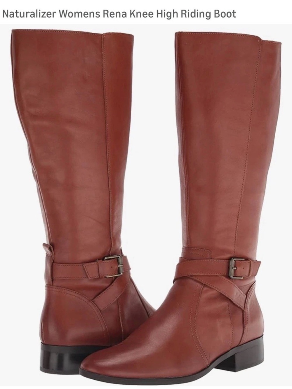 Naturalizer Womens Rena Knee High Riding Boot Size 7 wide calf